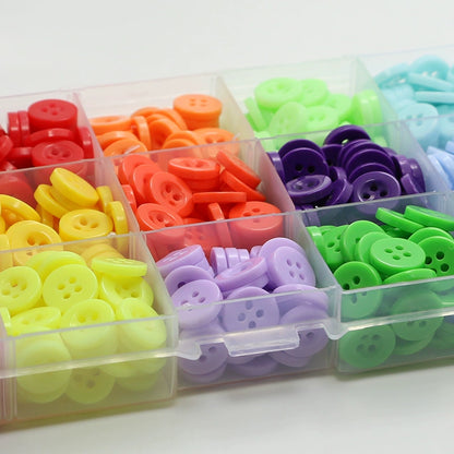 3348★  Color wide-edged round shirt buttons Children's kindergarten creative handmade material package Candy button painting material