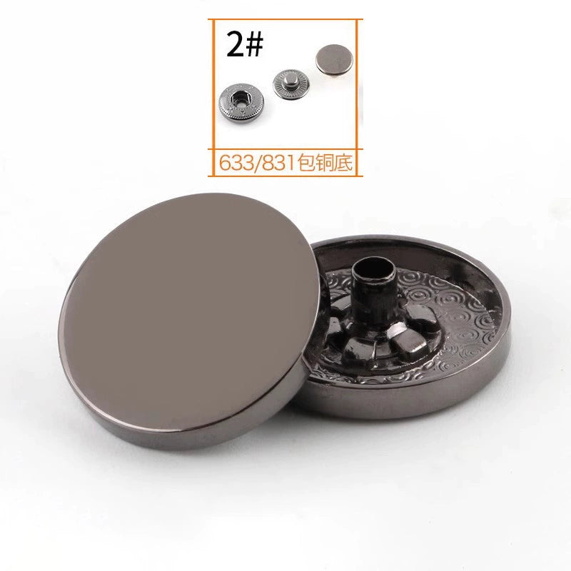 3411★  Metal high-end clothes clothing mother and child buttons jacket hidden buttons round coat down jacket buttons buttons buttons buttons