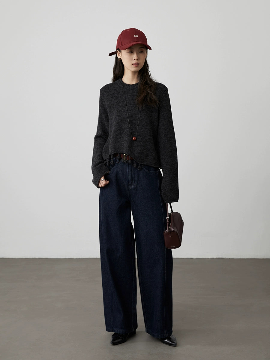 [Suéter gitano] Suéter con flecos y notas musicales elegantes de nicho de CAREMIND, nuevo suéter corto de punto 