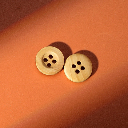 3328★  Natural wood round button shirt shirt children's wood buttons retro burnt edge log color bowl-shaped small buttons