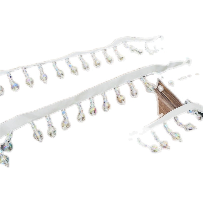 3710  width 3.5 cm AB color bubble beads crystal bead curtain DIY decorative curtain handmade beaded bead curtain lace fringed beads