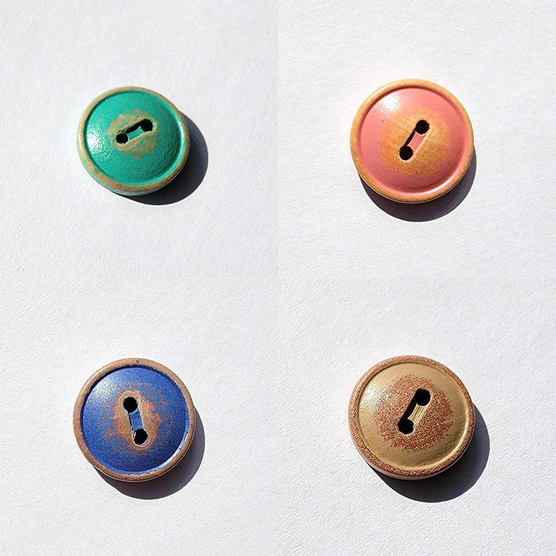 3376★  Natural retro wood buttons high-end shirt shirt cardigan buttons pants Japanese decorative small buttons