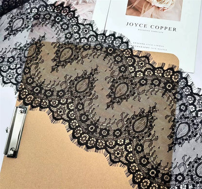 Accesorios de encaje de pestañas de alta calidad, 3767 anchos de 26 cm, hechos a mano, bordados de buena calidad para ropa, decoración de bodas, tela