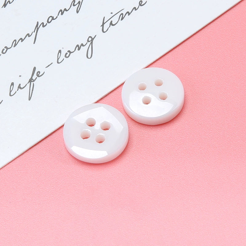 3382★  Round four-eye ceramic button men's and women's shirts knitted sweaters high-end small buttons children's clothes button versatile accessories