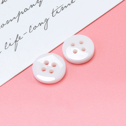 3382★  Round four-eye ceramic button men's and women's shirts knitted sweaters high-end small buttons children's clothes button versatile accessories