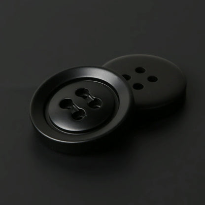 3446★ Botones redondos negros para abrigo, moda femenina, versátil, de lana, para suéter, chaqueta, cárdigan, gabardina, botones pequeños