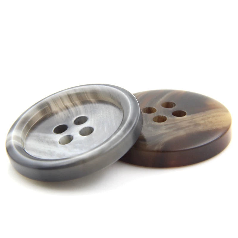 3450★ Accesorios de ropa versátiles Botón de abrigo de resina redondo Botón superior de chaqueta de gabardina Botones de traje negro para hombres y mujeres