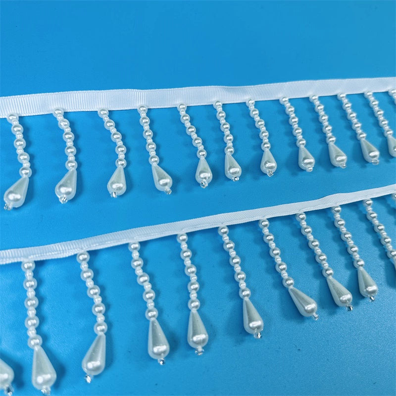 3732 DIY hecho a mano ropa con flecos iluminación cuentas colgantes zapatos y sombreros accesorios de cortina, accesorios de ropa de perlas encaje