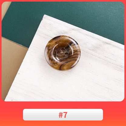 3443★ Botón redondo de resina versátil, botón de abrigo de lana, botón de gabardina para mujer, botón de pantalón de traje para hombre