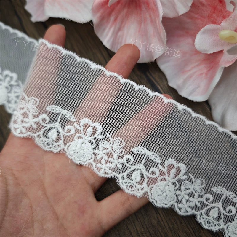 3822 Fil de coton en maille de haute qualité, broderie, ourlet, fleur, vêtements exquis, dentelle, bijoux de bricolage, matériel d'épissure de mariage