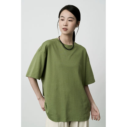 CAREMIND2024 nueva blusa básica de manga corta, holgada y fina, de seis colores, con cuello redondo y mangas cortas para mujer 