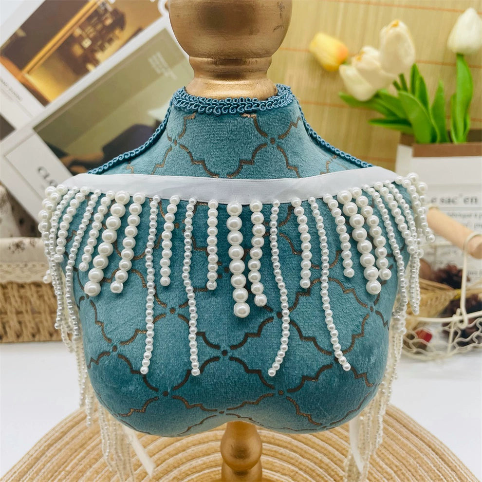 3696 Ancho 7,5 cm con flecos pequeños y fragantes cuentas de viento hechas a mano, cuentas de uñas, accesorios de encaje, bricolaje, ropa, cortinas, accesorios de decoración de sofá