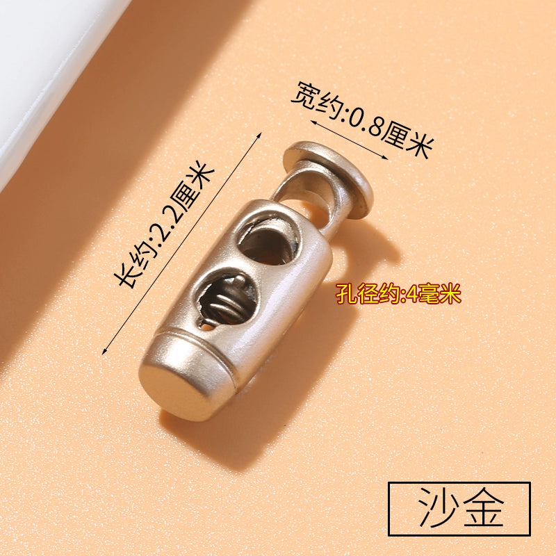 3543★ Hebilla de resorte de metal, hebilla fija para cordón de zapato, hebilla de nariz de cerdo con cordón para ropa, hebilla de tope para sombrero, botón de ajuste elástico para apretar