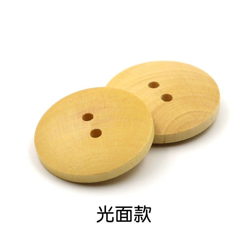 3322★  Round two-eye wooden button baby children's clothes baby sweater decorative buttons shirt shirt cardigan buttons