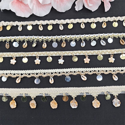 3705 Nuevos accesorios de ropa hechos a mano con cuentas de encaje de imitación de concha colgante joyería DIY Xiaoxiangfeng ropa Hanfu accesorios