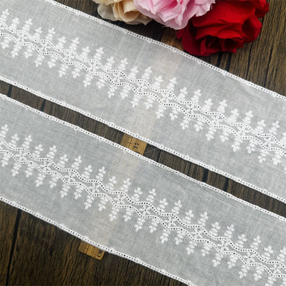 Tela de algodón de 9,5 cm de ancho, 3790 cm de ancho, bordado de encaje, accesorios de ropa, bricolaje, cinturón, correa de hombro, joyería, material para cortina de hogar