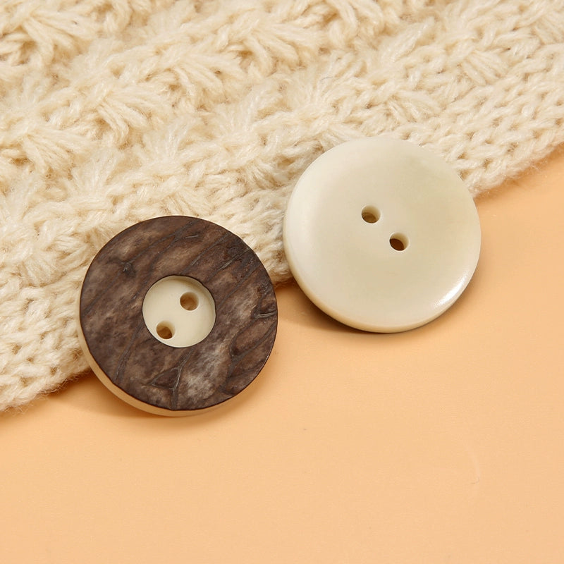 3311★  Fruit personalized clothes decorative buttons Versatile coat trench coat sweater woolen buttons Two-eye clothes jacket buttons