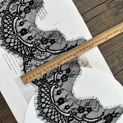 3764 Ancho 20cm Pestañas irregulares Encaje DIY Cortina Ropa Falda Velo de boda Accesorios de empalme