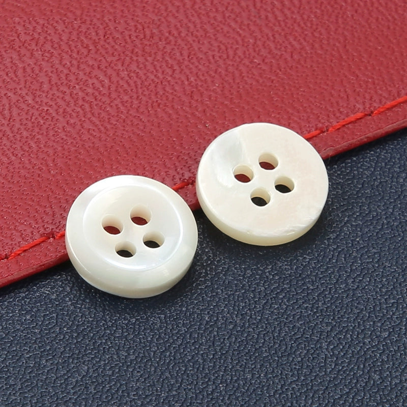 3347★  Shirt buttons women's and men's chiffon shirt buttons clothes versatile round shell buttons four-eye black and white cardigan small