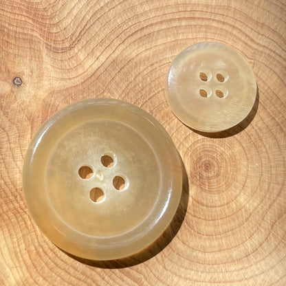 3300★  Natural Button Buffalo Horn Button Men's Suit Trousers Coat Jacket Button Round Versatile Women's Beige Retro