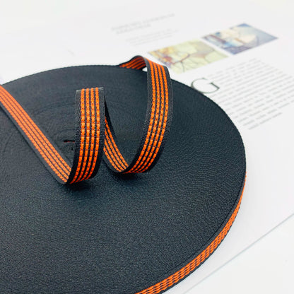 Cinta de punto de salto de 1 cm con rayas de color, cinta de ribete para ropa, cinta de prensado para bordes, cinta de jacquard, accesorios para ropa