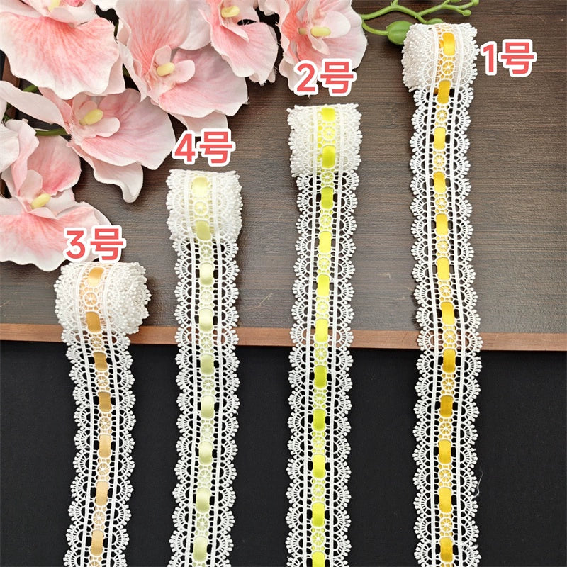 3554★ ancho 3,5 cm con cinta de encaje soluble en agua accesorios de encaje hechos a mano DIY Lolita ropa de bebé accesorios para el cabello accesorios de ropa