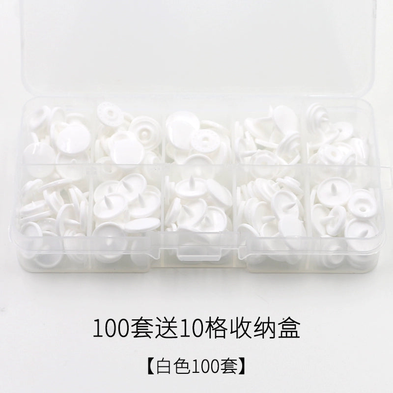 3412★  Button buttons Raincoat hidden buttons Plastic four-in-one buttons Children's overalls Pants Mother buttons Clothes Children's women's snap buttons