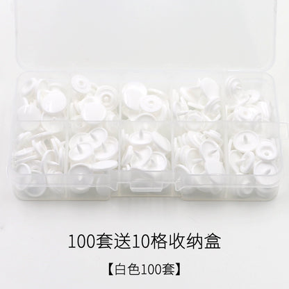 3412★  Button buttons Raincoat hidden buttons Plastic four-in-one buttons Children's overalls Pants Mother buttons Clothes Children's women's snap buttons