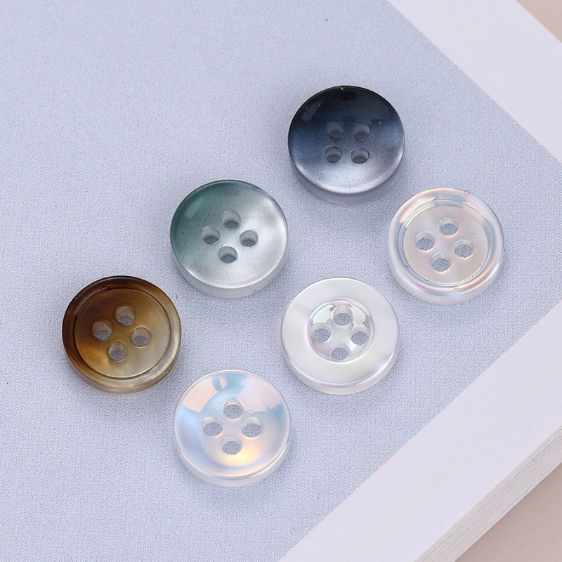 3349★  Versatile black and white men's short-sleeved t-shirt polol shirt round small button shirt buttons women's chiffon shirt buttons