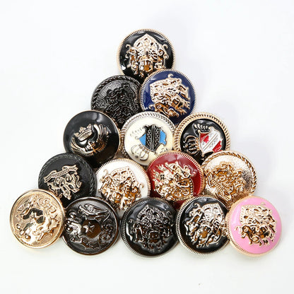 3414★  Coat buttons round suit woolen jacket metal buttons women's trench coat British versatile women's and men's suits buttons