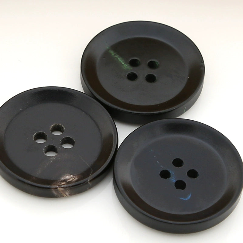 3420★  New, round black clothes decorative buttons men's and women's trench coats, sweaters, high-end versatile buttons, fashion buttons