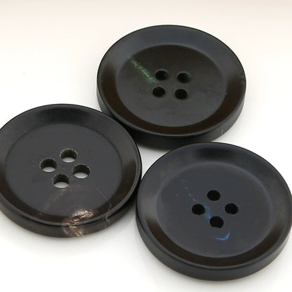 3420★  New, round black clothes decorative buttons men's and women's trench coats, sweaters, high-end versatile buttons, fashion buttons