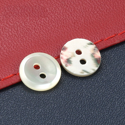 3347★  Shirt buttons women's and men's chiffon shirt buttons clothes versatile round shell buttons four-eye black and white cardigan small