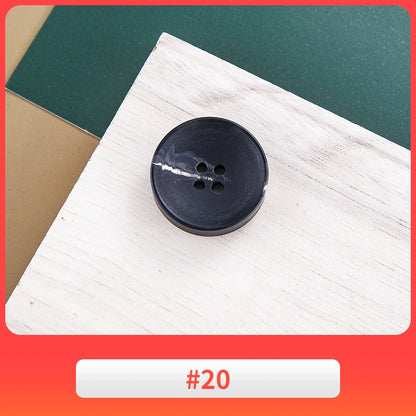 3443★ Botón redondo de resina versátil, botón de abrigo de lana, botón de gabardina para mujer, botón de pantalón de traje para hombre