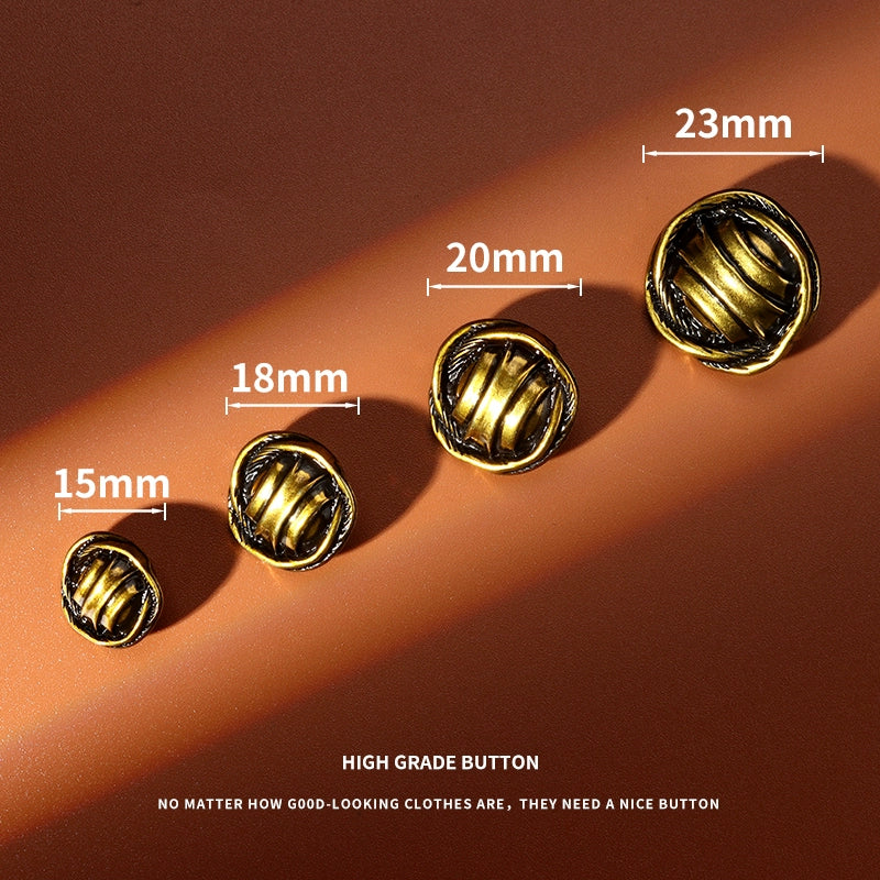 3252★  Round metal button men's and women's clothes jacket coat retro button versatile suit sweater premium button accessories