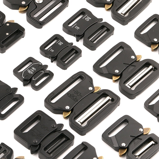 3520★ Hebilla de metal hebilla mochila multifuncional hebilla de tensión de liberación rápida cinturón táctico de seguridad botón accesorios