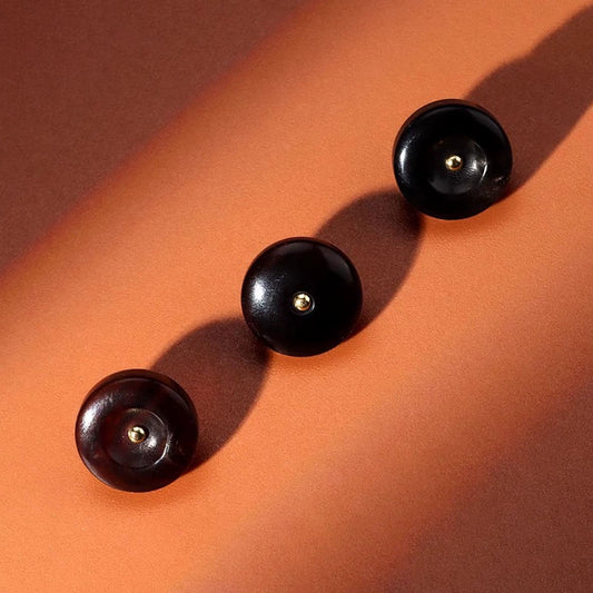 3327★  Natural real horn high-end buttons men's and women's fashion suit cuffs shirt shirt buttons black coffee small buttons