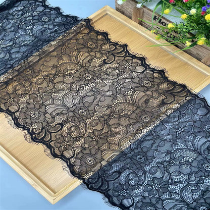 3751 Precio de tres metros, ancho 30 cm, suave y agradable para la piel, exquisitos accesorios de encaje de pestañas europeas, superficie de falda de ropa de bricolaje