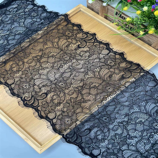 3751 Precio de tres metros, ancho 30 cm, suave y agradable para la piel, exquisitos accesorios de encaje de pestañas europeas, superficie de falda de ropa de bricolaje