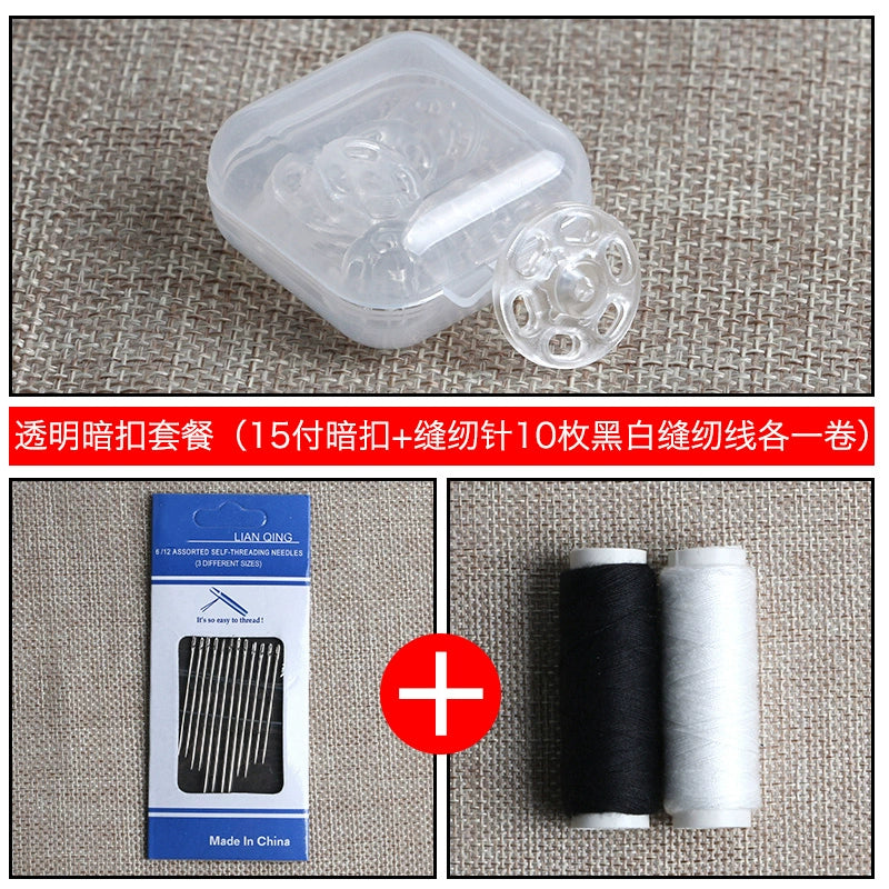 3484★ Botón oculto de plástico invisible transparente para madre e hijo, camisa con botones antiluz, cárdigan, ropa de bebé, botón a presión