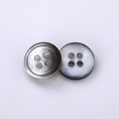 3349★  Versatile black and white men's short-sleeved t-shirt polol shirt round small button shirt buttons women's chiffon shirt buttons