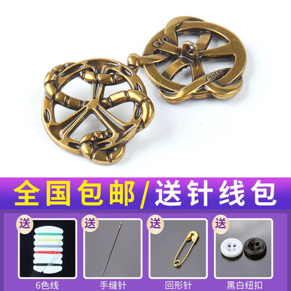 3452★ Botones dorados vintage, tops de alta gama para hombres y mujeres, abrigos de lana, abrigos, botones de metal, botones redondos versátiles para ropa