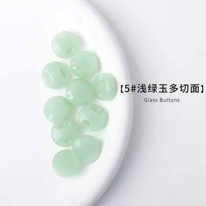 3380★  New Chinese antique buttons imitation jade Hanfu Tang suit buttons glazed buttons dress knitted cardigan buttons cheongsam buttons