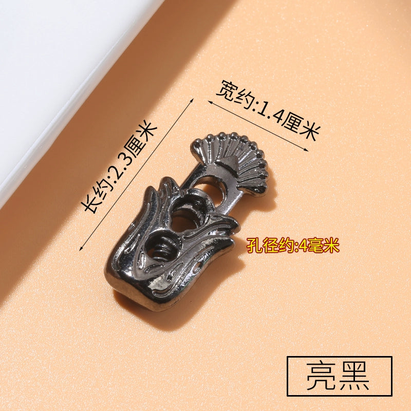 3543★ Hebilla de resorte de metal, hebilla fija para cordón de zapato, hebilla de nariz de cerdo con cordón para ropa, hebilla de tope para sombrero, botón de ajuste elástico para apretar