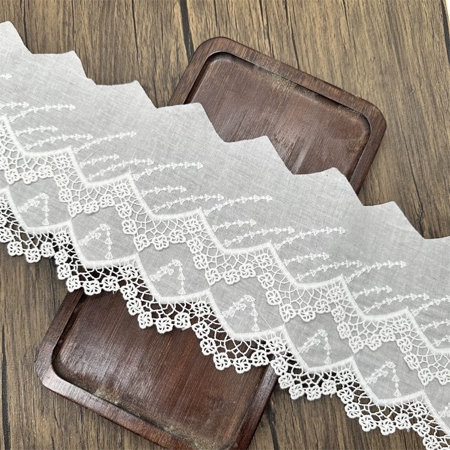 3793 Accesorios de borde de tela con bordado de encaje de doble capa japonés y coreano, cortinas de falda de ropa de bricolaje hechas a mano, telas textiles para el hogar, telas decorativas