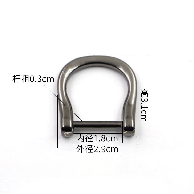 3518★ Botones para bolsos de mujer, accesorios para bolsos, tornillos, herrajes, hebillas metálicas DIY, tornillos, botones D, botones de ajuste, botones de herradura