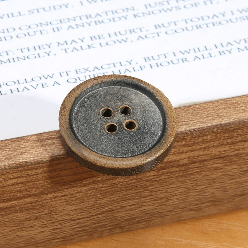 3463★ Botones de cuerno real para hombre, traje, chaqueta, pantalón, botones de alta gama, abrigo de cachemira para mujer, botones negros Daquan