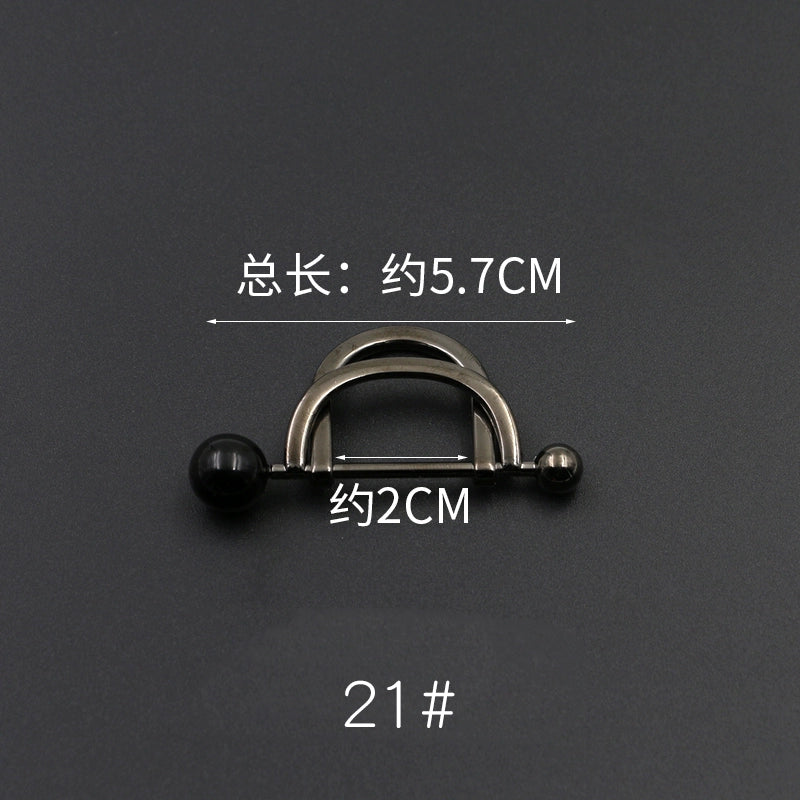 3529★ Versión coreana de moda con hebilla de anillo de metal, hebilla de alfiler de perla, abrigo, chaqueta, suéter, bufanda, accesorios, hebilla decorativa, hebilla de cinturón