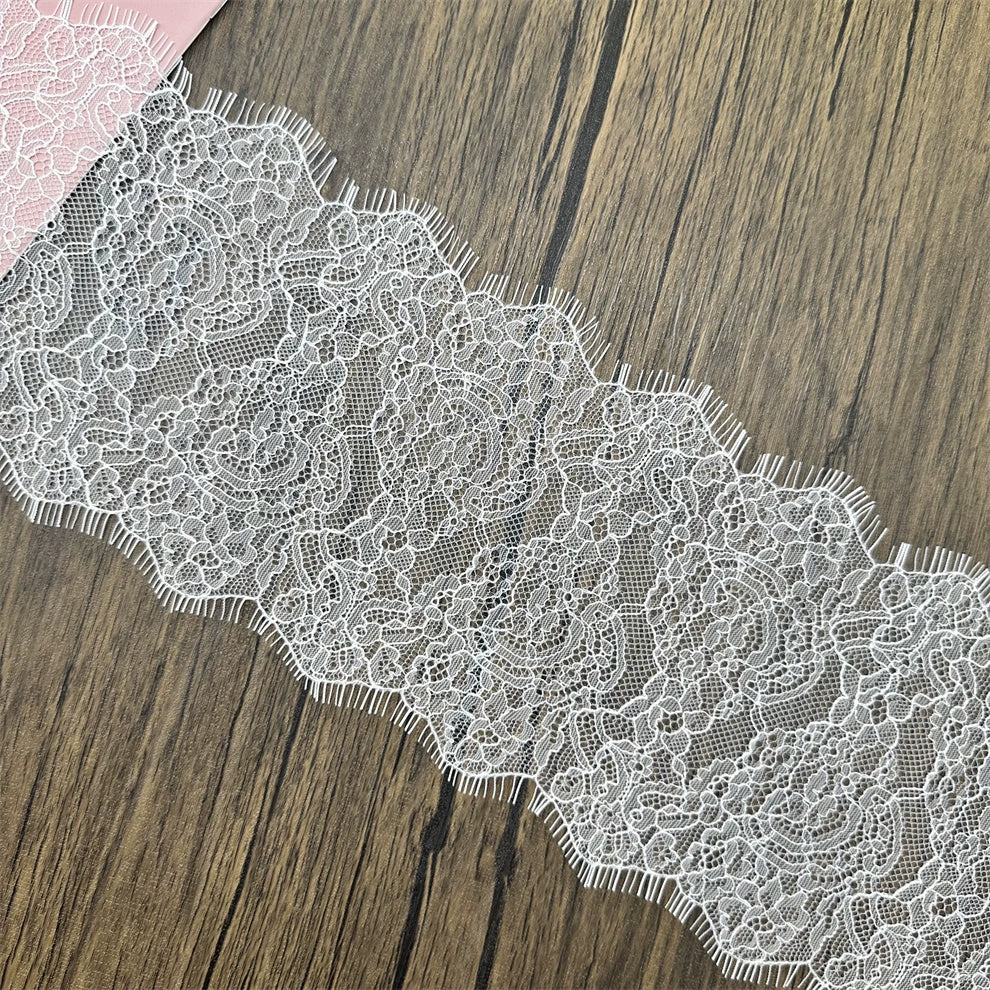 3758 Ancho 15CM Encaje de pestañas de alta calidad DIY Ropa Vestido de novia Ropa de cama Material de empalme decorativo