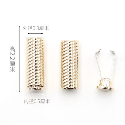 3546 Suéter Sombrero Cuerda Cabeza Botón Pantalones Cintura Cuerda Hebilla Metal Cabeza Ropa Cinturón Cuerda Tope Accesorios